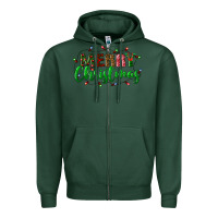 Sports Green merry christmas Zipper Hoodie - BundleAndBundleShop