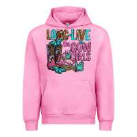 Fuchsia Pink long live the cowgirls olivia Urban Hoodie - OliviaCreatesArt