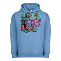 Pigment Pebble Blue long live the cowgirls olivia Urban Hoodie - OliviaCreatesArt