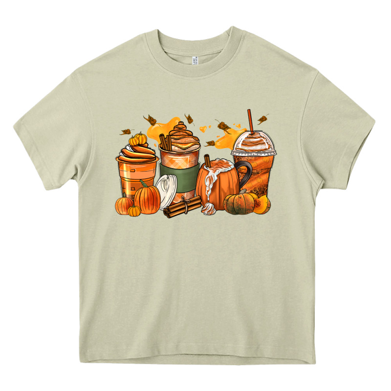 Pumpkin Spice Latte Coffee Cups Heavy Core Tee by Zillion Design Studio | Teevron