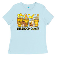 Baby Blue childhood cancer coffee cups Ladies Tee - Zillion Design Studio