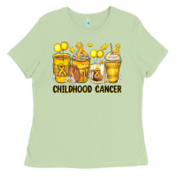 Matcha childhood cancer coffee cups Ladies Tee - Zillion Design Studio