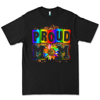 Black proud mom with sunflower Premium Tee - AdoDesignShop
