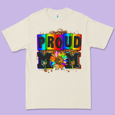Proud Mom With Sunflower Premium Tee Designed By Adodesignshop