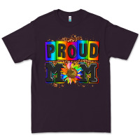 Plum proud mom with sunflower Premium Tee - AdoDesignShop