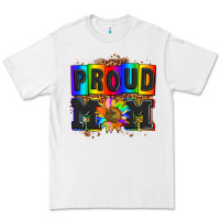 White proud mom with sunflower Premium Tee - AdoDesignShop