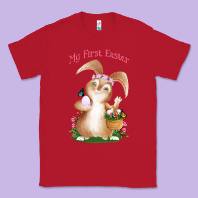 Babies First Easter Girls Classic Tee Designed By Jasminsmagicworld