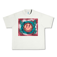 Pistachio western lightning bolt smiling face turquoise Urban Heavy Tee - BarkalooDesign
