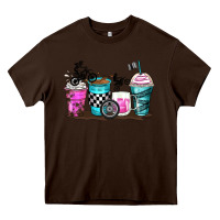 Chocolate Brown motocross coffee cups Heavy Core Tee - Zillion Design Studio