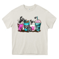 Cream motocross coffee cups Heavy Core Tee - Zillion Design Studio