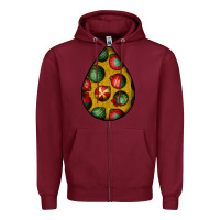 Burgundy christmas  teardrop Zipper Hoodie - BundleAndBundleShop
