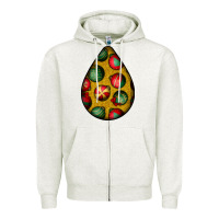 Oatmeal Heather christmas  teardrop Zipper Hoodie - BundleAndBundleShop
