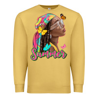 Antique Gold summer afro Premium Sweatshirt - NancyCooperArtShop