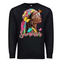 Black summer afro Premium Sweatshirt - NancyCooperArtShop