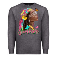 Charcoal Heather summer afro Premium Sweatshirt - NancyCooperArtShop