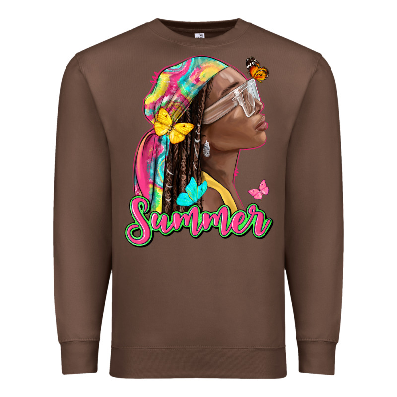 Summer Afro Premium Sweatshirt by NancyCooperArtShop | Teevron