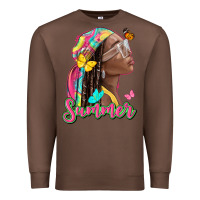 Chestnut summer afro Premium Sweatshirt - NancyCooperArtShop