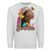 Dove Grey summer afro Premium Sweatshirt - NancyCooperArtShop