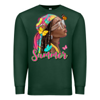 Sports Green summer afro Premium Sweatshirt - NancyCooperArtShop
