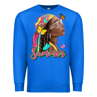 True Royal summer afro Premium Sweatshirt - NancyCooperArtShop