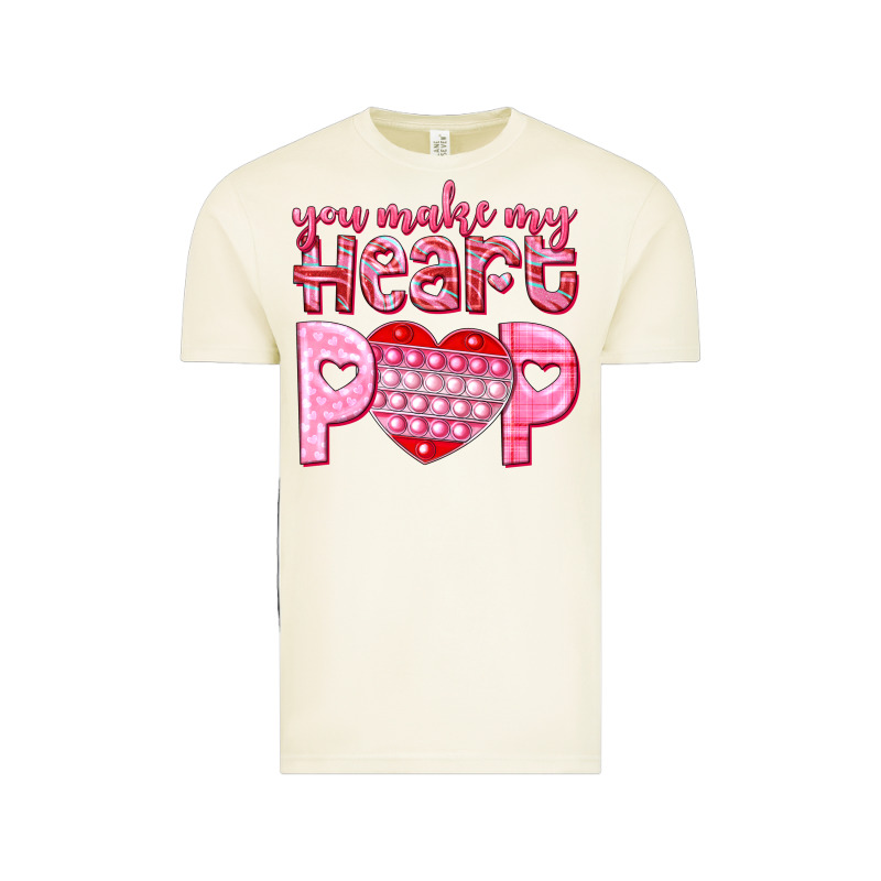 You Make My Heart Pop Vintage Tee by NancyCooperArtShop | Teevron