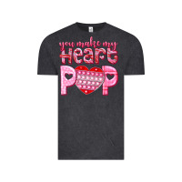 Vintage Black you make my heart pop Vintage Tee - NancyCooperArtShop