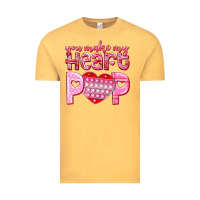 Vintage Mustard you make my heart pop Vintage Tee - NancyCooperArtShop