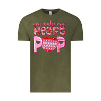 Vintage Olive you make my heart pop Vintage Tee - NancyCooperArtShop