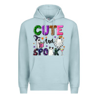 Blue Mist Cute and spooky Premium Hoodie - NancyCooperArtShop