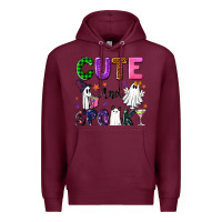 Burgundy Cute and spooky Premium Hoodie - NancyCooperArtShop