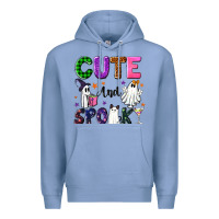 Colony Blue Cute and spooky Premium Hoodie - NancyCooperArtShop