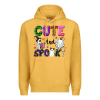 Mustard Cute and spooky Premium Hoodie - NancyCooperArtShop