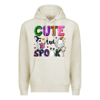 Oatmeal Heather Cute and spooky Premium Hoodie - NancyCooperArtShop