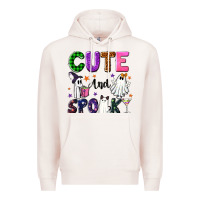 Pale Pink Cute and spooky Premium Hoodie - NancyCooperArtShop