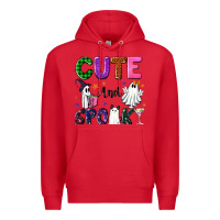 Red Cute and spooky Premium Hoodie - NancyCooperArtShop