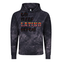 Cloud Black eat sleep latino repeat Vintage Hoodie - BundleAndBundleShop