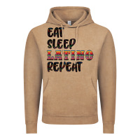 Vintage Coffee eat sleep latino repeat Vintage Hoodie - BundleAndBundleShop