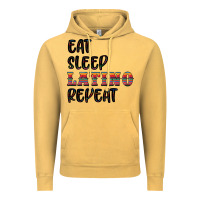 Vintage Mustard eat sleep latino repeat Vintage Hoodie - BundleAndBundleShop