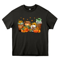 Asphalt fall coffee cups Heavy Core Tee - Zillion Design Studio