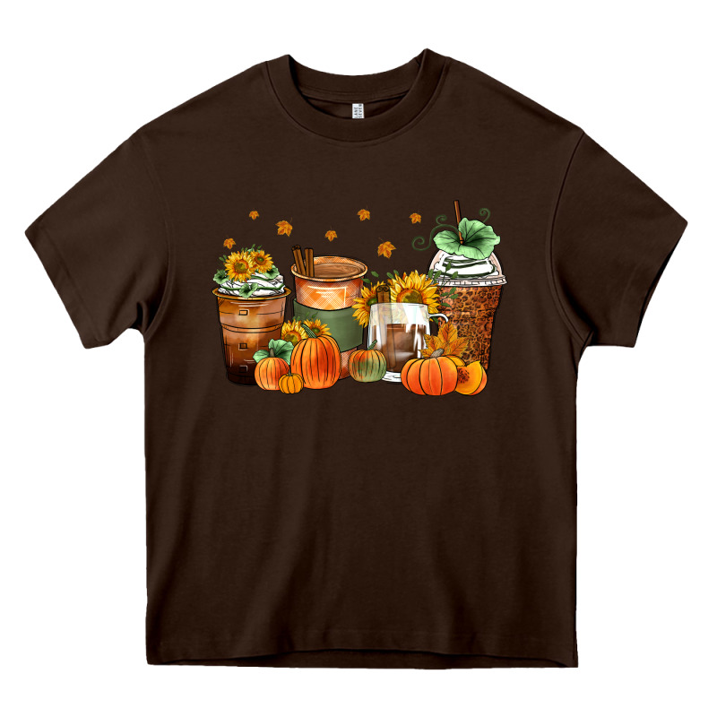Fall Coffee Cups Heavy Core Tee by Zillion Design Studio | Teevron
