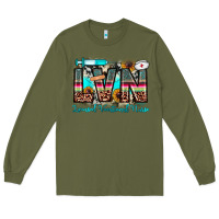 Army Green lvn licensed vocational nurse Long Sleeve Tee - JahusDesignShop