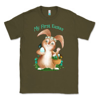 Army Green Babies First Easter Boys Classic Tee - Jasminsmagicworld