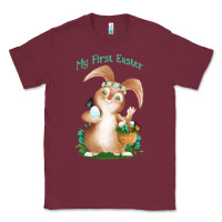 Burgundy Babies First Easter Boys Classic Tee - Jasminsmagicworld