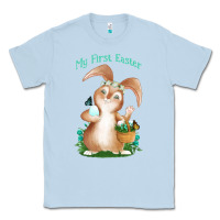 Dusty Blue Babies First Easter Boys Classic Tee - Jasminsmagicworld
