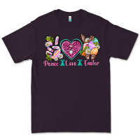 Plum Peace Love Easter Premium Tee - Neo Western
