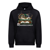 Black cowhide and hunter truck olivia Urban Hoodie - OliviaCreatesArt