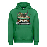 Emerald cowhide and hunter truck olivia Urban Hoodie - OliviaCreatesArt
