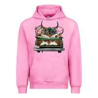Fuchsia Pink cowhide and hunter truck olivia Urban Hoodie - OliviaCreatesArt