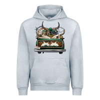 Heather Grey cowhide and hunter truck olivia Urban Hoodie - OliviaCreatesArt