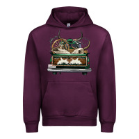 Mauve Wine cowhide and hunter truck olivia Urban Hoodie - OliviaCreatesArt